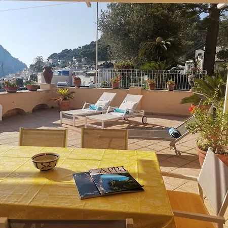 Private Sea View Con Terrazza E Giardino דירה קאפרי